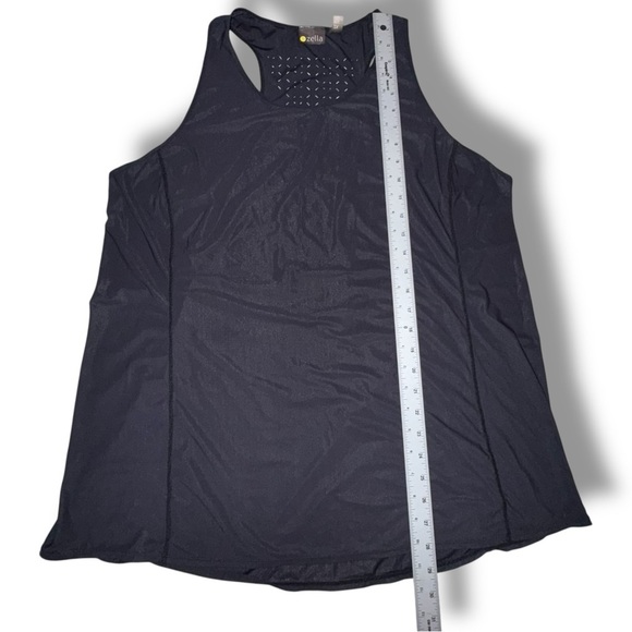 ZELLA Nova Perforated Racerback Tank - Black Plus 2X - Picture 9 of 13